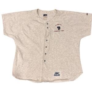 Vintage BIKE ATHLETIC Alabama Crimson Tide Baseball Button Front Jersey XL